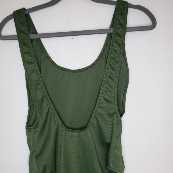 Topshop Olive Green Ribbed‎ One Piece Swimsuit - Picture 4 of 8
